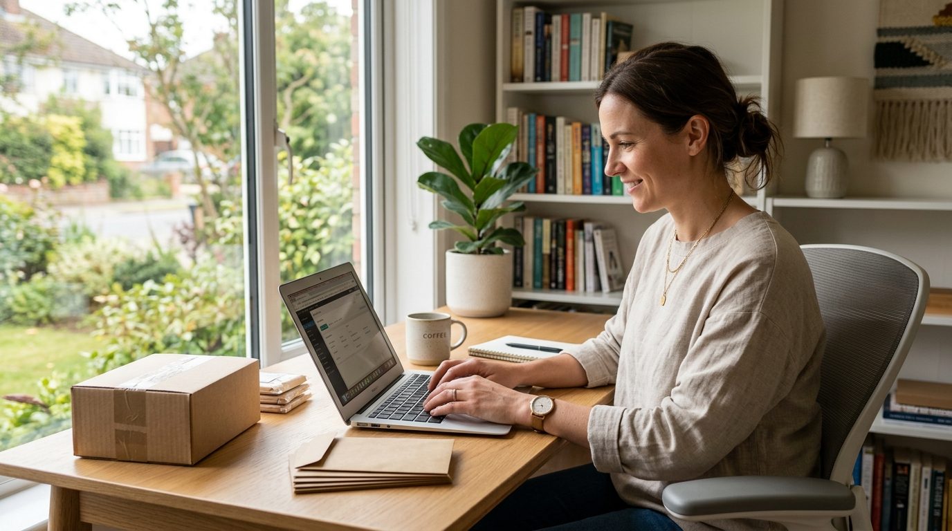 How to Set Up a Business Mailing Address From Home (2026) 1 Home-based business owner setting up a business mailing address for an LLC