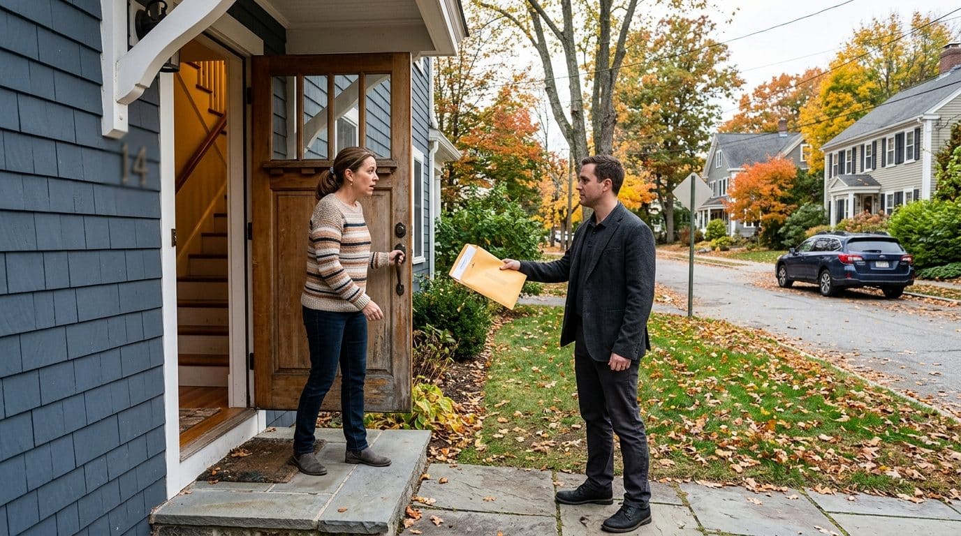 Can I Be My Own Registered Agent in Massachusetts? 1 Massachusetts LLC owner acting as their own registered agent receiving legal papers at home