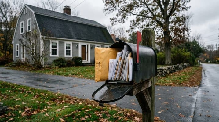 Certified legal notice left at an empty address, showing what happens if you don't have a registered agent in Massachusetts
