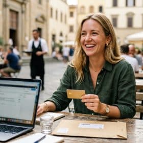 Keeping US Credit Cards While Living Abroad: Address Guide 6 American expat using a US credit card while living abroad with a forwarded courier envelope